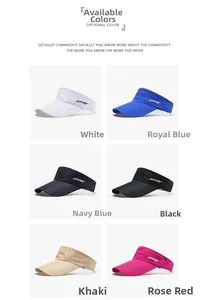 Selection of six colored breathable mesh sport sun visors with embroidered Sport logo