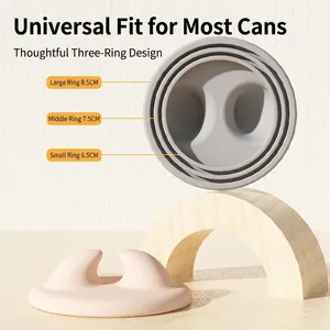 Universele siliconen deksels voor huisdierblikken maten 6,5cm 7,5cm en 8,5cm