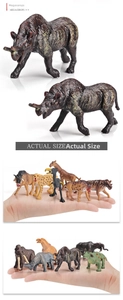 Macro view of realistic miniature prehistoric animal models showing detailed skin textures