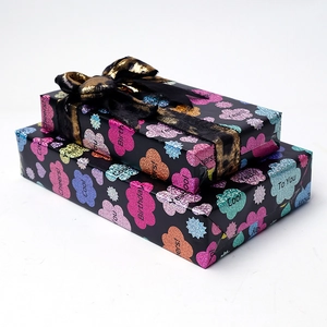 Colorful laser fish scale gift wrapping paper with clouds and Cheers birthday text