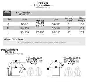 Detailed size chart for two-piece beach set showing S, M, L dimensions and measurements