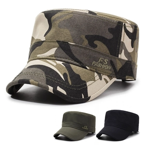 Casquette Cadet Homme Camouflage Militaire Chapeau Coton Plat Réglable Solaire Extérieur Tactique Sport Casquettes