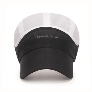 Breathable black and white color-block mesh sports baseball cap with KAIRUI logo
