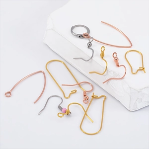 Assorted gold and silver stainless steel french ear hooks and DIY earring jewelry components
