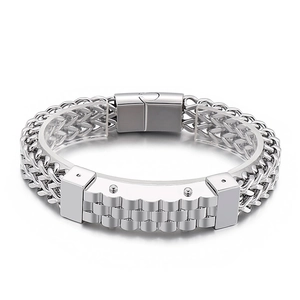 Herrenarmband aus 18k vergoldetem Edelstahl mit magnetischem Verschluss und Gliederkette