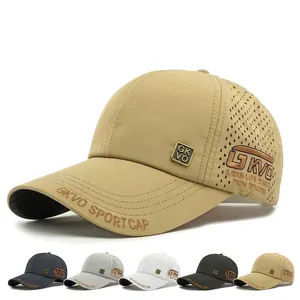 Outdoor Sport Baseball Cap Polyester Quick Dry Laser Cut Breathable Sun Protection Hat Adjustable For Men And Women