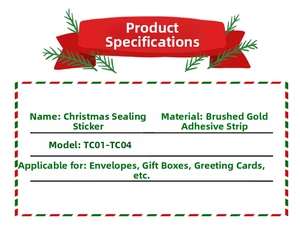 Spécifications des sceaux de Noël en or brossé pour boîtes-cadeaux et enveloppes