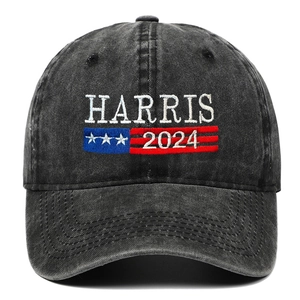 Washed Cotton Baseball Cap Election 2024 Letter Embroidery Distressed Vintage Adjustable Hat