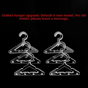 Close-up of clear acrylic mini clothes hangers for earrings with anti-slip hooks