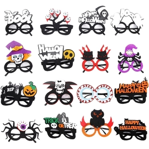 Set van 16 Halloween feestbrillen met patronen van pompoenen, spoken en vleermuizen