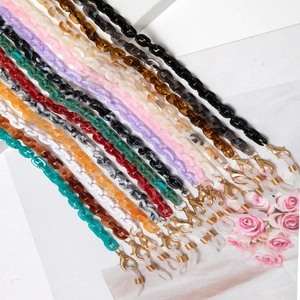 Acrylic leopard print glasses chains and mask lanyards in various colorful styles