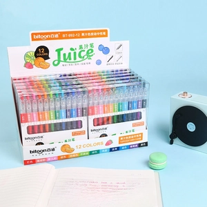 Retractable Gel Pens Plastic Quick Dry Assorted Juice Colors For Journaling Drawing School Office Stationery