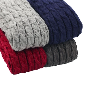 Winter cable knit leg warmers in four colors made of soft warm wool for women