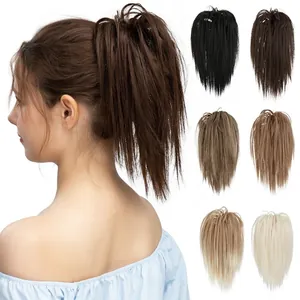 Messy Bun Hair Piece Claw Clip Ponytail Extension Synthetic Heat Resistant Fiber Fluffy Hair Volume For Women