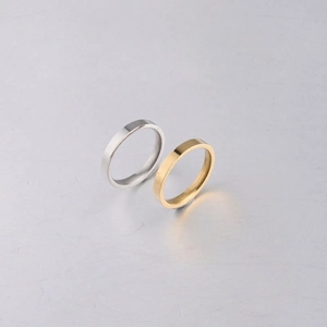 Minimalist Polished Stainless Steel Ring For Men And Women Titanium Steel Smooth Band Unisex Jewelry