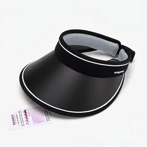 Women's UV protection sun visor hat with adjustable headband and breathable mesh lining