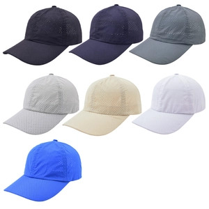 Unisex quick-dry mesh baseball cap in 7 colors for sun protection and breathable sport wear