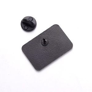 Premium black metal butterfly clutch pin back and rectangular base for alloy brooches