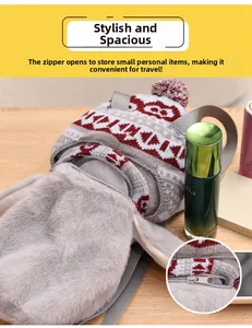 Detail view of the secure zipper closure on a cute penguin plush backpack for kids