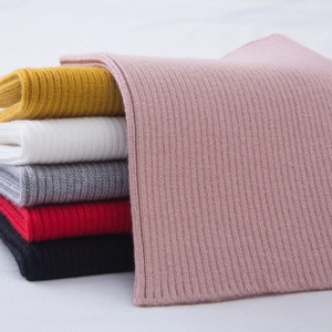 Knitted cashmere neck gaiter and headscarf set in multiple colors with ribbed texture