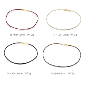 Waxed Rope Necklace Cord With Stainless Steel Lobster Clasp Minimalist DIY Jewelry Base Chain For Pendants Unisex