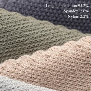 Men's mesh cotton crew socks made of 95% long-staple cotton in four classic solid colors