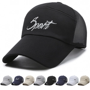 Summer Mesh Baseball Cap Breathable Trucker Hat Sun Protection Letter Embroidery Outdoor Fishing Sports Adjustable Unisex