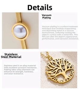 Detailed macro view of gold tree of life pendant with pearls and rhinestones