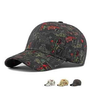 Gorra De Béisbol Con Estampado De La Torre Eiffel De París Poliéster Ajustable Protección Solar Sombrero Retro Hombre Mujer