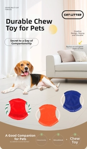 Durable cotton rope pet frisbee for interactive dog play and dental teeth cleaning