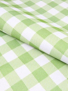 Waterproof green and white checkered Oxford cloth picnic blanket for outdoor camping use