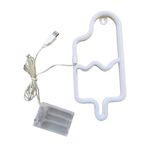 Popsicle LED neon sign with USB and battery power options for wall decor