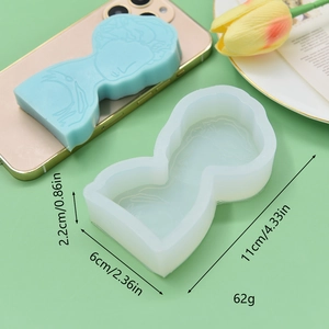 DIY abstracte vrouwelijke silhouet kaarsvorm gemaakt van hoogwaardig doorschijnend silicone