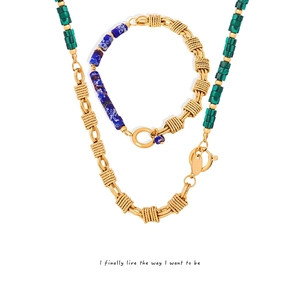 Necklace And Bracelet Copper Natural Stone Stainless Steel Clasp Jewelry For Women Fashion Luxury Elegant