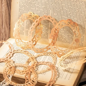 Vintage lace hollow border decorative paper for scrapbooking and journal collage decor