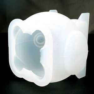 Macro view of translucent silicone pig mold for DIY crystal epoxy resin crafts