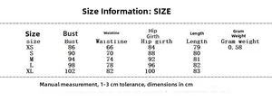 Size chart table for sequin backless party dress showing bust, waist, hip and length in cm