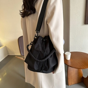 Sac Seau Mode En Tissu Oxford Cordon Grande Capacité Sac Bandoulière Sac À Main Décontracté Pour Femmes