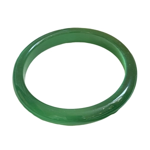 Classic green cat eye stone round bangle in vintage Chinese style for women