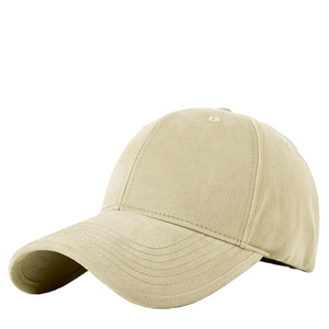 Classic khaki baseball cap with 6-panel structure and curved brim for men and women