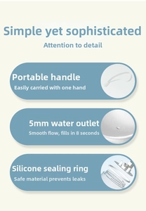Detailed view of the 5mm water outlet, silicone sealing ring and portable lanyard