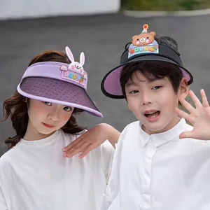 Kids Color Changing Empty Top Hat Cartoon Animal Sun Visor For Boys Girls Outdoor UV Protection Summer Sun Hat Cap