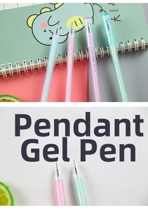 Close-up of 0.5mm needle tip and colorful matte pastel barrels of student gel pens