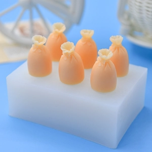 6-cavity candy bag silicone mold for DIY mousse cake and chocolate baking tools