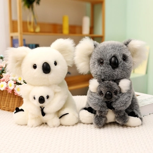 Koala Plush Toy Stuffed Animal Soft Mother And Baby Koala Doll For Kids Room Decor Gift