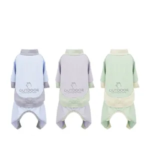 Outdoor cooling dog jumpsuits in three colors for sun protection and summer comfort