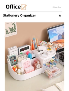 Multifunktionaler Schreibtisch-Organizer mit transparenten Schubladen für Bürobedarf