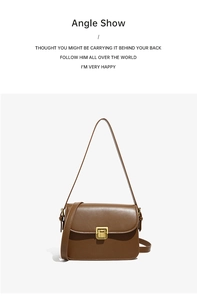 Sac à bandoulière rétro marron pour femme élégant sac en cuir style décontracté quotidien