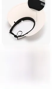 Detail of sun visor showing adjustable windbreak rope and breathable mesh sweatband