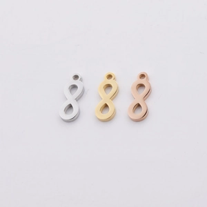 Infinity Symbol Charms 304 Stainless Steel Polished Small Pendant For DIY Jewelry Making Bracelet Anklet Accessory